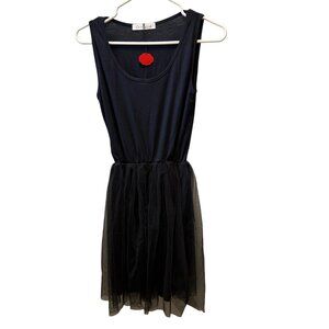 O2 Collection Sleeveless Black Dress With‎ Tulle Skirt